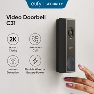 eufy Video Doorbell Camera C31 2K FHD Battery or Hardwire Powered Easy to Install - T8223