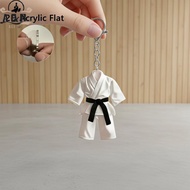 [A&B] Taekwondo Uniform Pendant Keychain 2D Flat Acrylic Ornament Charm for Martial Arts Enthusiasts