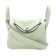 【二手】愛馬仕 HERMES Lindy Mini Vert Fizz 女士單肩包