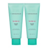 BRING GREEN Tea Tree Cica Soothing Cream 100mL Double Pack K beauty moisturizer for skin face