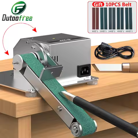 220V Mini Electric Belt Sander DIY Polishing Grinding Machine 180W/270W/360W Sharpening Machine Spee