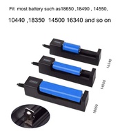 18650 Battery Charger USB Battery Adapter LED Smart Chargering For Rechargeable Batteries Li-ion 18650, 26650,14500, 18650,18490,14550,10440,18350,14500,16340