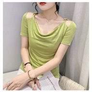 B47 Women's One Shoulder Style Blouse Top