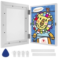 1/2Pcs Kids Art Frame Set A4 Front Opening Photo Frames Wooden Child Artwork Display Frame for Craft