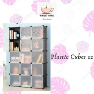 White Door Cabinet 6Cube 8cube 9cube 12cube 15cube DIY Black Stripes Wardrobe Plastik Transparent/st