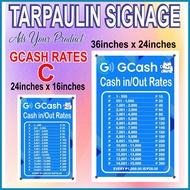 Gcash Tarpaulin for Cash in Cash out and Gcash Rates