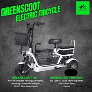 GREENSCOOT basikal elektrik tiga tayar/tricycle ebike