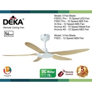 DEKA Remote Ceiling Fan K5 K6 X-ONE F3DC 12 Speed | F5DC F5DC LED Pro 10 Speed 56" Kipas Siling Kawa
