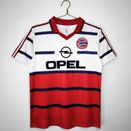 98-00 Bayern Away Retro Soccer Jersey Football DUOQ