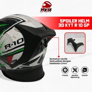KYT R10 GP 3D Helmet Spoiler, 2mm Thick Acrylic Material, Precision Includes Adhesive 3m, KYT Helmet