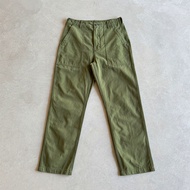 SAMIMIC OG107 กางเกงลําลองผู้ชายทรงตรงสไตล์ทหารผ้าฝ้ายแท้ล้างสีเขียวตลอดทั้งปีเป็นกลาง