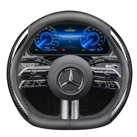 Leather Car Steering Wheel Cover for Mercedes Benz E450 H247 GLA250 C167 GLE400 V223 S500 W223 S350 
