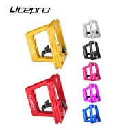Litepro Single Dual Pull Backpack Holder For Brompton Bike 3 Hole Split Pig Nose Pad For Birdy Folding Bicycle Front Shelf Carrier
