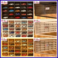 Wooden Shelf Frame, Display 25 Car Model Ratio 1: 64 Or 25 Bearbrick 100%.