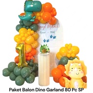 Dinosaur Balloon Package 80 PC SPGARLAND Dinosaur Balloon Birthday Decoration/