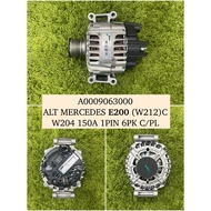 MERCEDES E200 W212 W204 150A 1PIN 6PK C/PL NEW ALTERNATOR (A0141541502/A0009067902/TG15T036/A0009063