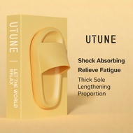 UTUNE Thick Sole Slippers Women Men Couple Soft Platform Home Shoes Outdoor Home Summer EVA Non-slip