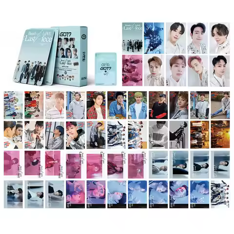 54Pcs/Set GOT7 Breath of Love Album Lomo Card Jackson JinYoung Mark Characters HD Photocard Cosplay 