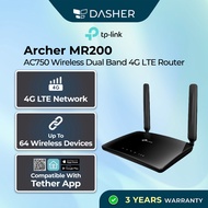 TP-Link Archer MR200 AC750 Wireless Dual Band 4G LTE Router SIM Card Modem For Singtel / Starhub / M1 Singapore / SIMBA