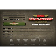 RAPALA TRAIL BLAZER TBS664LF 4Section TRAVEL SPINNING ULTRALIGHT ROD 4-10LB FREE DAIWA ROD GRIP