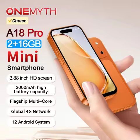 ONEMYTH A18 Pro 3.88" Mini Smartphone 4G LTE 2GB RAM 16GB ROM Android 12 Dual SIM Standby 2000mAh Fa