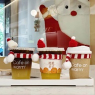 Christmas Coffee Cup Holder Cup Ring Coffee Shop Christmas Decoration Elastic Milk Tea Cup Holder Co