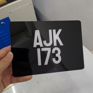 No Plate Motor Tanam Tulisan Di Dalam Nombor Putih Font