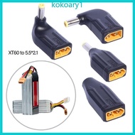 KOKO XT60 to 5525 Charging Connector Straight Head Elbow Conversion Adapter for UAV