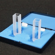 2Pcs 10mm Path Length JGS1 Quartz Cuvette Cell With Lid For Spectrophotometers