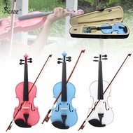 Slade 4/4 Kích thước đầy đủ gỗ đặc đàn violon cổ điển trắng/xanh/màu hồng fiddle cho violin người mớ