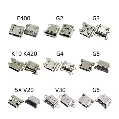 Micro USB Type C Connector Female Jack Charging Tail Plug Port For LG G2 G3 G4 G5 G6 K4 K10 V20 V30