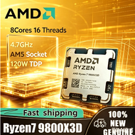 AMD | AMD Ryzen 7 9800X3D 4NM Original AM5 Desktop Chip 8 Core 16 Thread 4.7GHz 96MB Large L3 Cache 