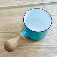 Dansk Kobenstyle 琺瑯牛奶鍋 (搪瓷) * 湖水藍色 * 物料: 琺瑯塗層鋼板 + 木柄 * Size約: 長19cm x 上闊9cm下闊11cm x 高8cm * 容量: 0.56L