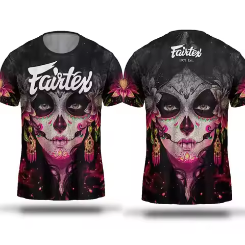 Men's quick drying T-shirt combat wear Fairtex print comfortable breathable short sleeve 2025 new se