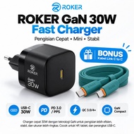 ROKER RK30 GaN 30W PD Fast Charger USB-C Original – Universal Super Fast Charger hp, tablet, Laptop,