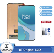 100% ต้นฉบับ6.55 "LCD สำหรับ OnePlus 8T ดิสเพลย์ AMOLED หน้าจอสัมผัส Digitizer ประกอบสำหรับ1+ 8T KB2