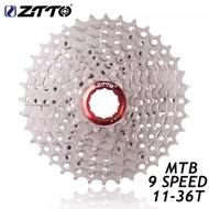 ZTTO 9 SPEED CASSETTE SPROCKET GEAR SIZE 11T - 36T OR 11 - 36 SILVER COLOR