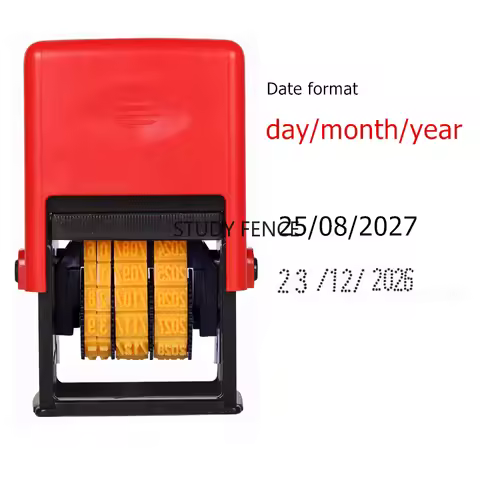 Portable Self-inking Date Stamp Day/Month/Year for Manufacturing Date Bags Boxes Bottle Prited Offic