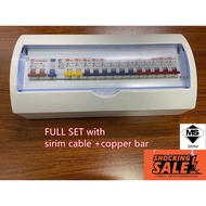 ⚡️SHOCKING SALE⚡️ FULL SET CONSUMER BOX 18.5 WAY 1 ROW ELECTRIC DB BOX MCB ELCB RCCB UMS KOTAK ELEKT