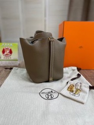 Hermes Picotin 18 大象灰 金扣