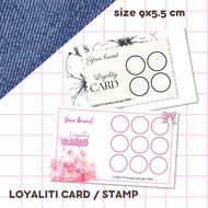 Loyalty Card - Stamp Card - Stamp Card