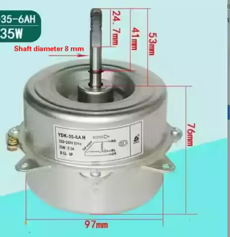 For Chigo air conditioning outdoor motor motor reverse short axis YDK35-6AH/35W motor YDK-AI-35-6AH