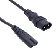 IEC320 C7 to C8 Extension Cords IEC C8 male to C7 female 2PIN Power Cable0.3m/1m/1.8m/3m/5m H05VV-F