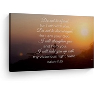 Scripture Bible Verse Wall Art Canvas Print Isaiah 41:10 Do Not Be Afraid For I Am with You Jesus Go