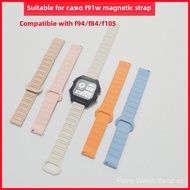 Extended Magnetic Silicone Watch Strap Compatible with Caso F91W F94 84 105W Replacement Accessories