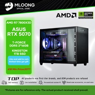 MLOONG Custom Gaming/Live Streaming/Design Desktop PC | R7 7800X3D Astral RTX 5070 DDR5 32GB 1TB SSD