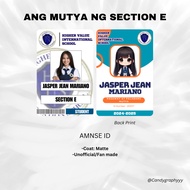 AMNSE Photocards (Ang Mutya ng Section E) ID Card