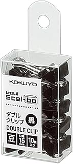 Kokuyo Scel-bo Small Binder Clips, 0.59 inches (15 mm) Width, Holds up to 30 Sheets per Clip, Perfec