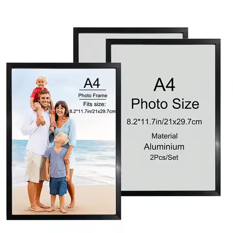 1/2PCS A4 Metal Photo Certificate Frame 21X29.7CM black Honors Documents Frame Calssic Modern Wall D