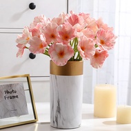 Artificial Flowers Lifelike Silk Faux Poppies Bunches Long Stems Flowers Table Centerpiece Home Wedd